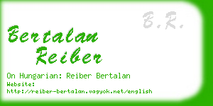 bertalan reiber business card